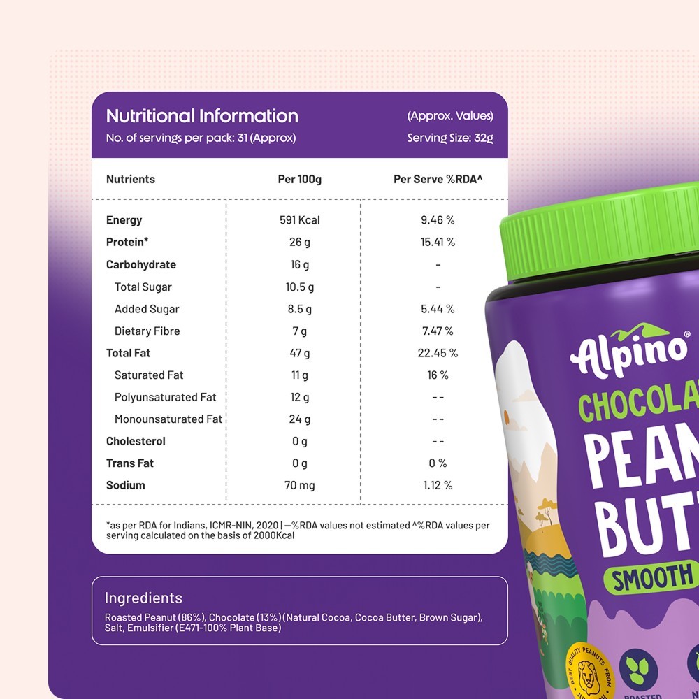 Alpino Chocolate Smooth Peanut Butter