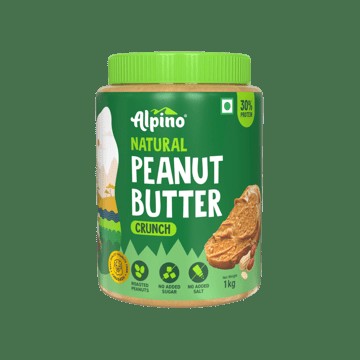 Alpino Natural Crunch Unsweetened Peanut Butter