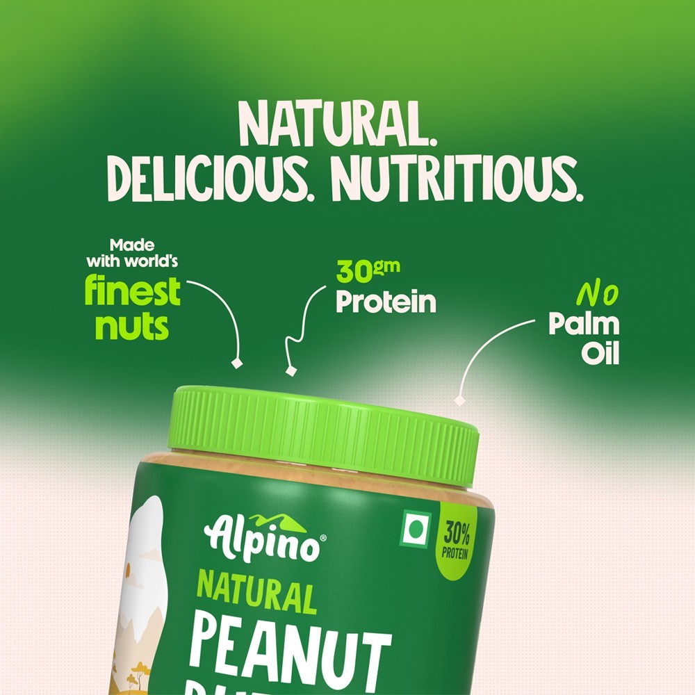 Alpino Natural Crunch Unsweetened Peanut Butter