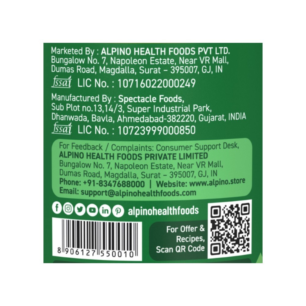 Alpino Natural Crunch Unsweetened Peanut Butter