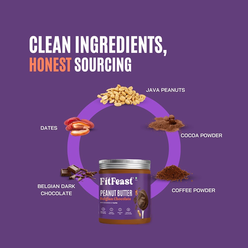 Fitfeast Belgian Chocolate Creamy Peanut Butter
