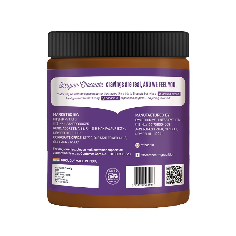 Fitfeast Belgian Chocolate Creamy Peanut Butter