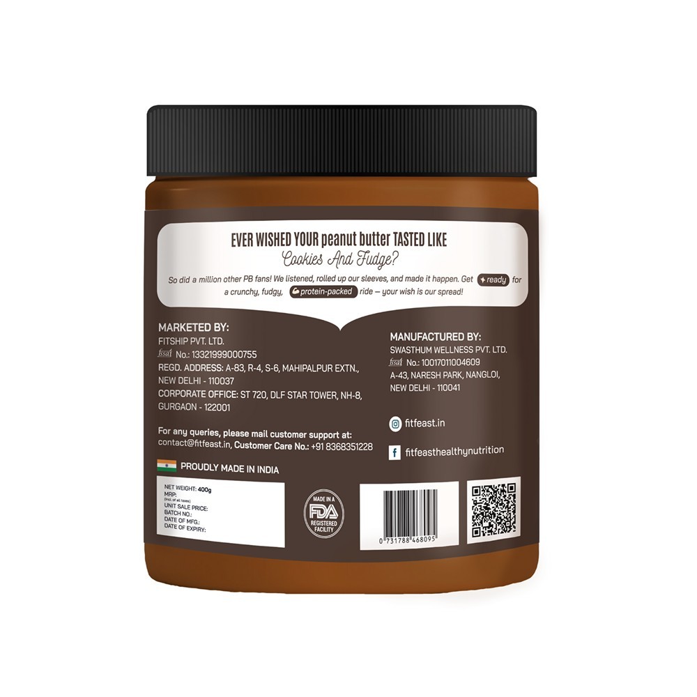 Fitfeast Cookie Fudge Crunchy Peanut Butter