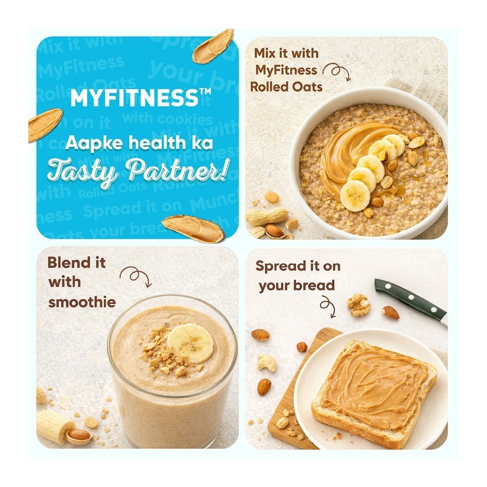 MyFitness All Natural Peanut Butter Crunchy Spread (Unsweetened)