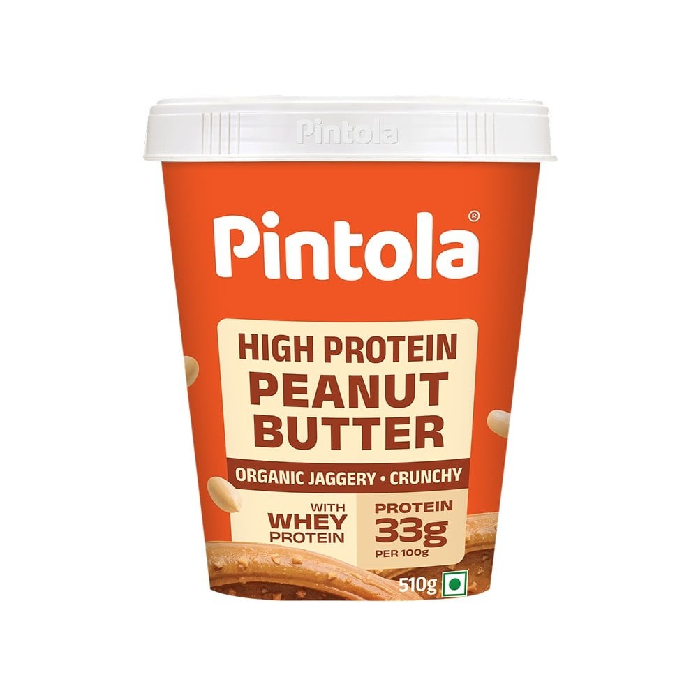 Pintola High Protein Organic Jaggery Crunchy Peanut Butter