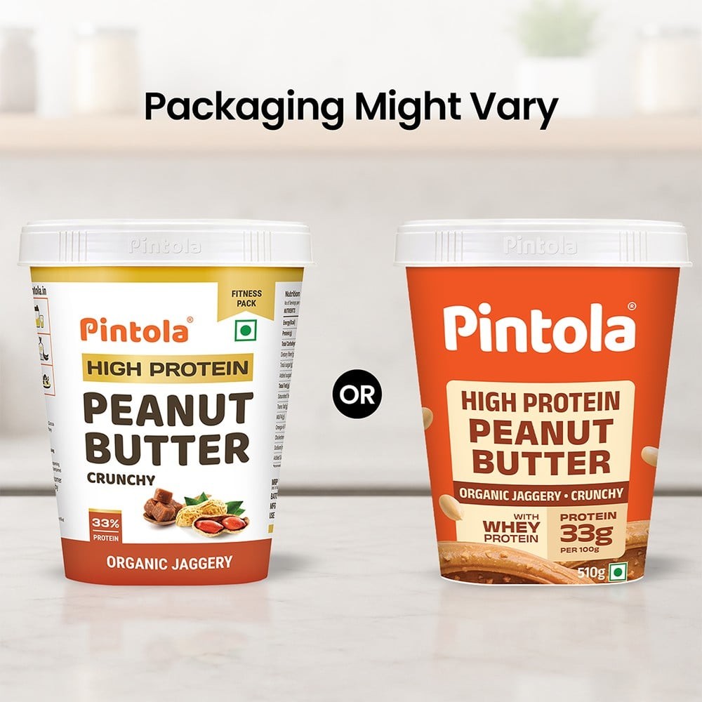 Pintola High Protein Organic Jaggery Crunchy Peanut Butter