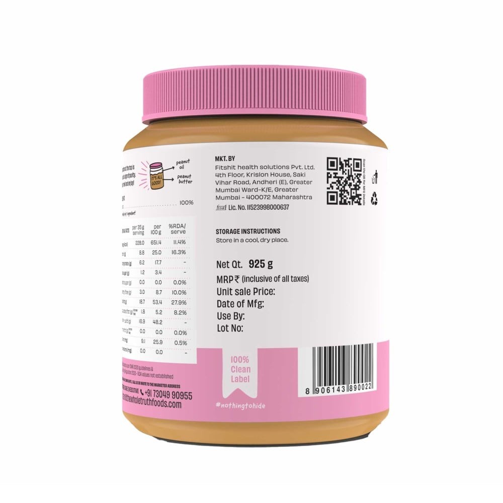 The Whole Truth Unsweetened & Crunchy Peanut Butter