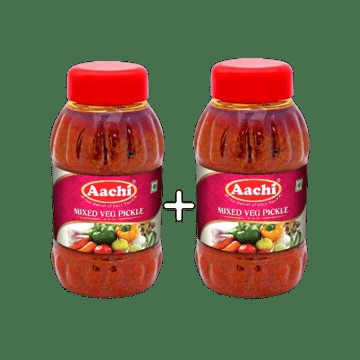 Aachi Veg Mixed Pickle - Buy One Get One Free