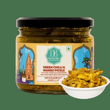 Divine Bite Homemade Green Chill & Mango Pickle