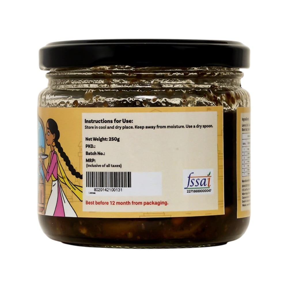 Divine Bite Homemade Lemon Pickle - Sweet & Sour