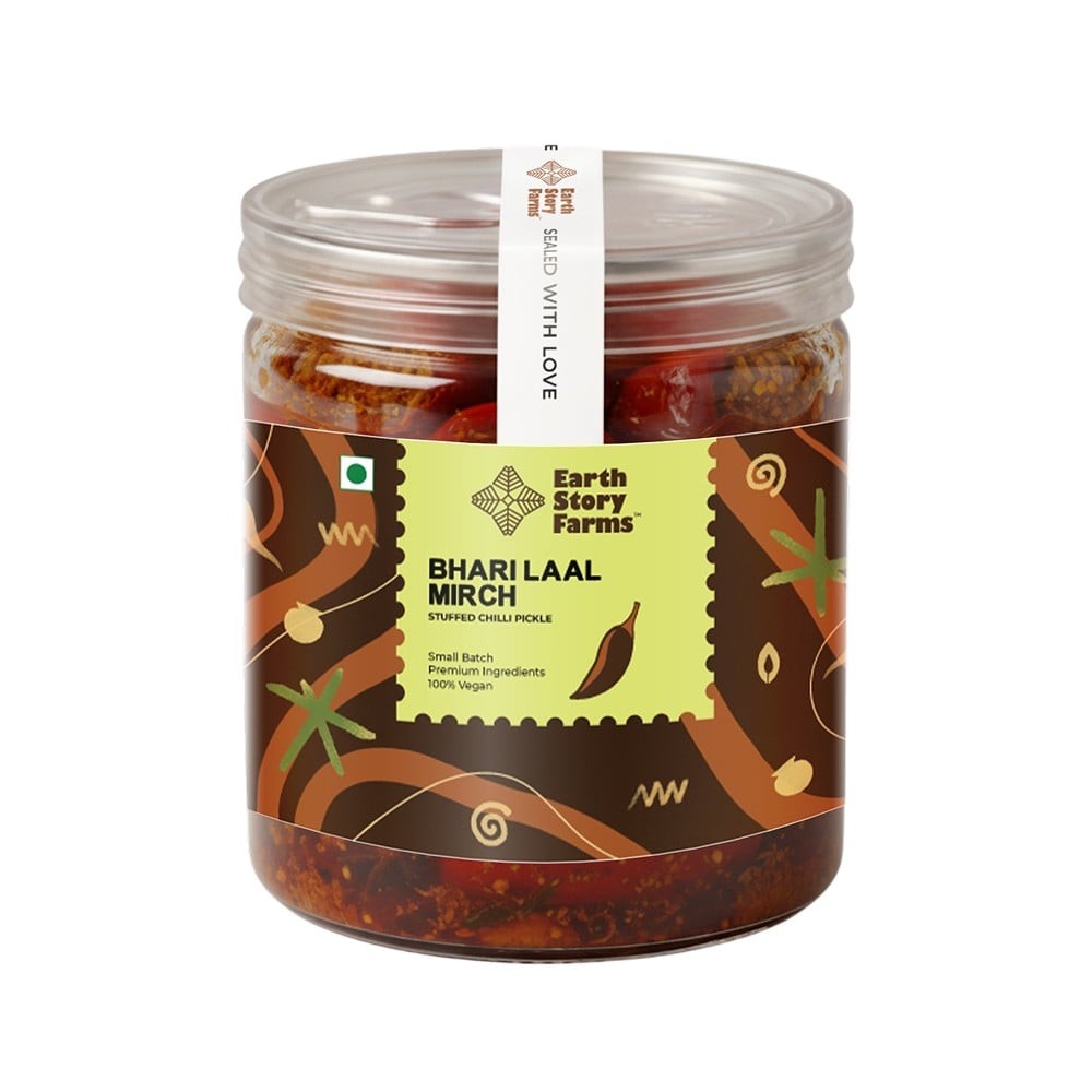 Earth Story Farms Bhari Laal Mirch Stuffed Chilli Pickle