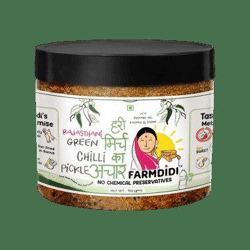 FarmDidi Rajasthani Green Chilli Pickle
