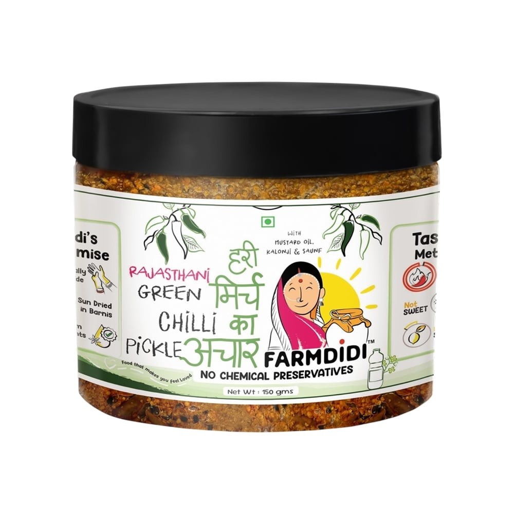 FarmDidi Rajasthani Green Chilli Pickle