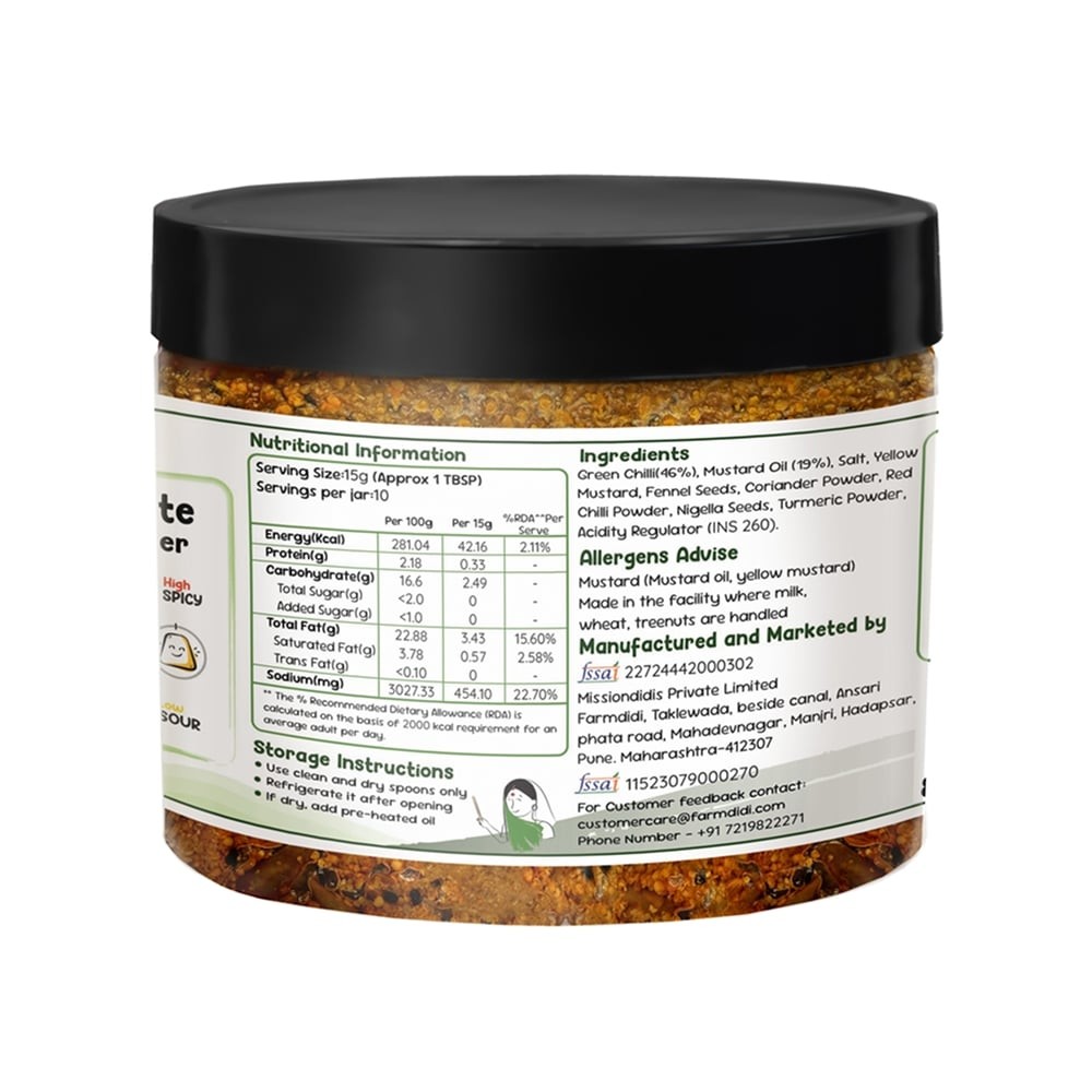 FarmDidi Rajasthani Green Chilli Pickle