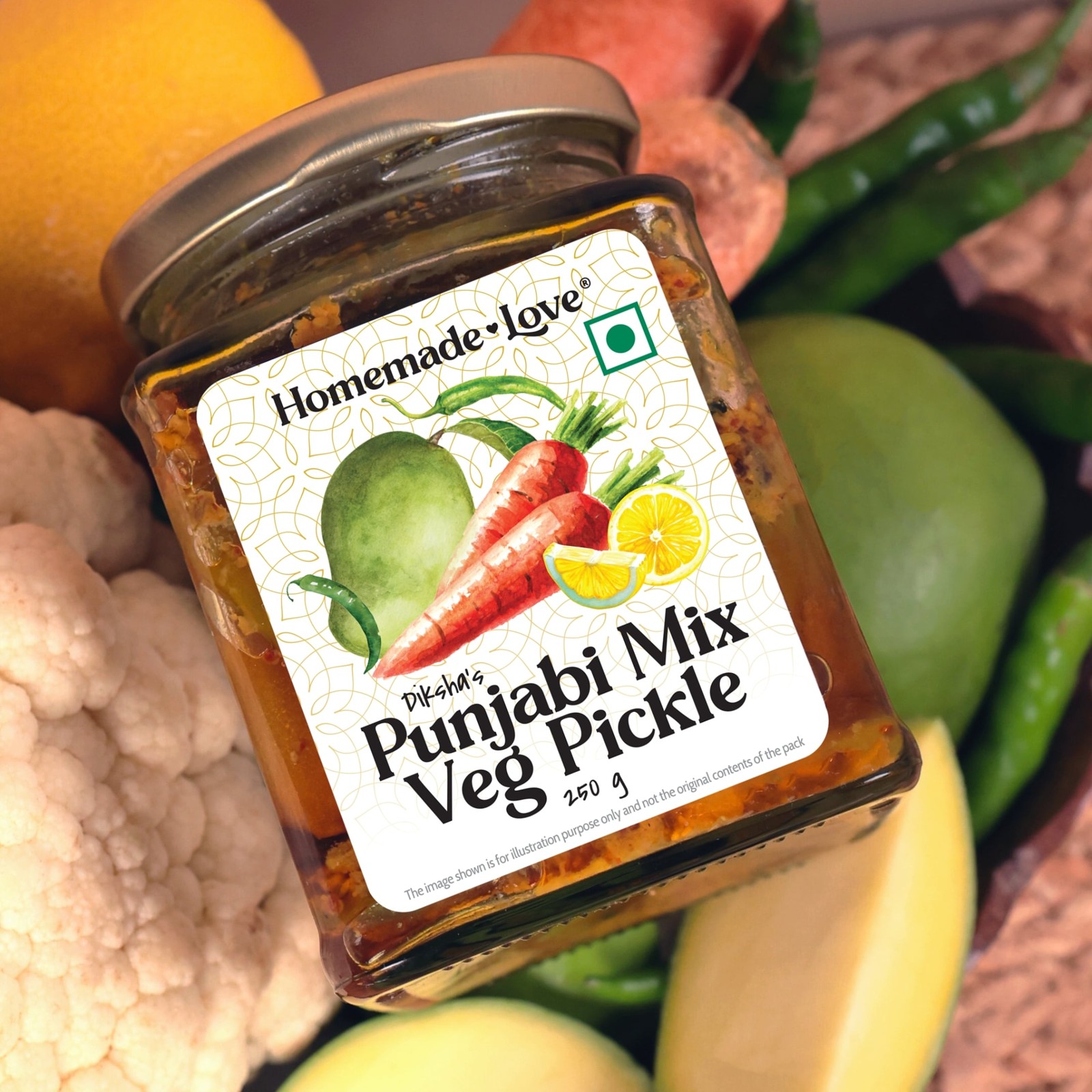 Homemade Love Diksha's Punjabi Mix Veg Pickle