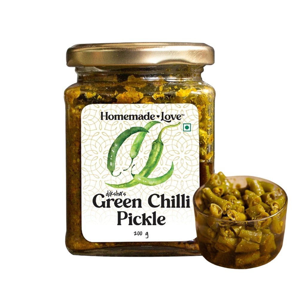 Homemade Love Green Chilli Pickle