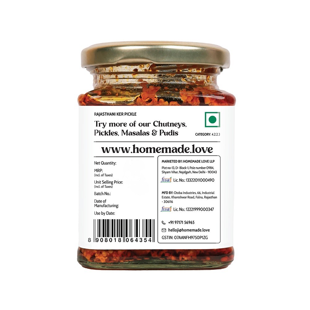 Homemade Love Maa's Rajasthani Ker Pickle