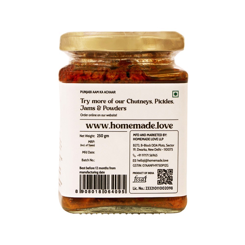 Homemade Love Punjabi Aam/ Mango Pickle