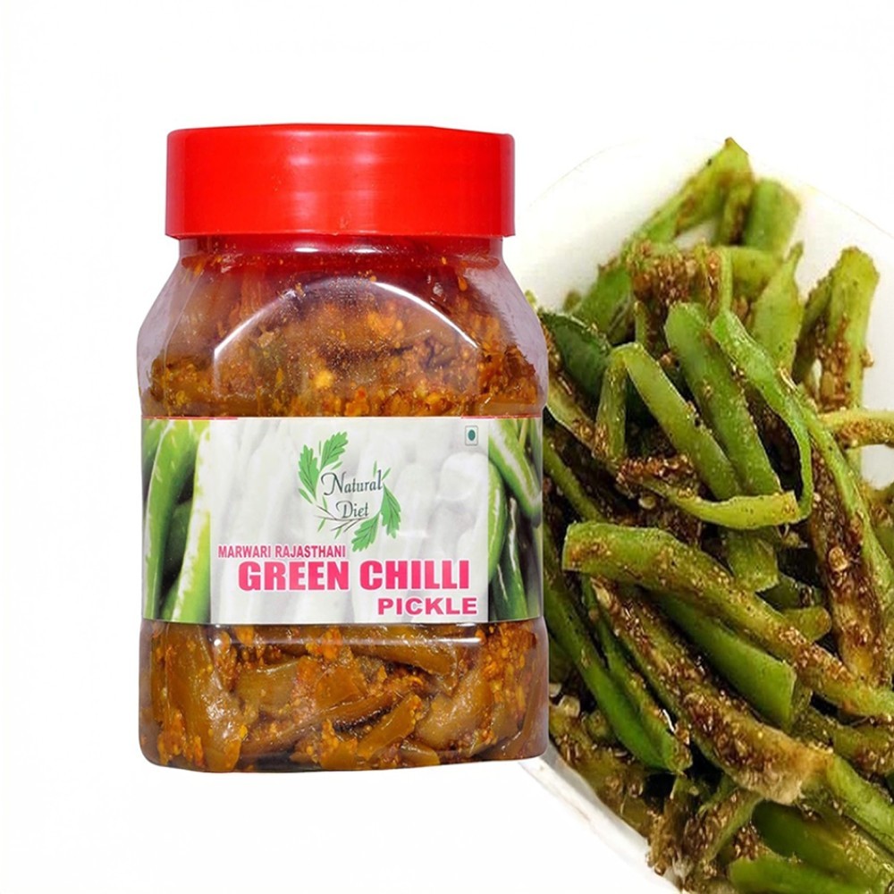 Natural Diet Marwari Rajasthani Green Chilli Pickle