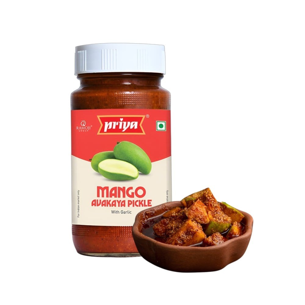 Priya Mango Avakaya with Garlic Pickle