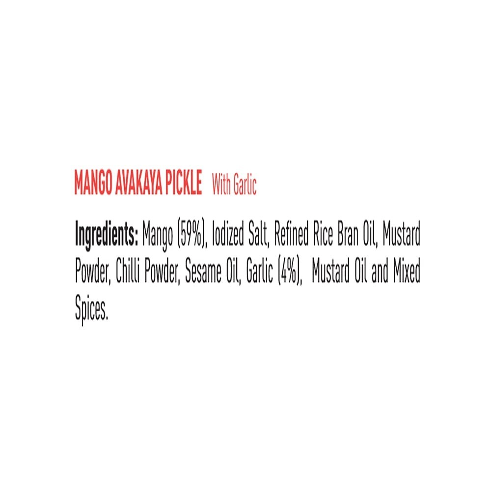 Priya Mango Avakaya with Garlic Pickle