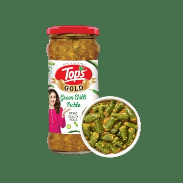Tops Gold Green Chilli Pickle