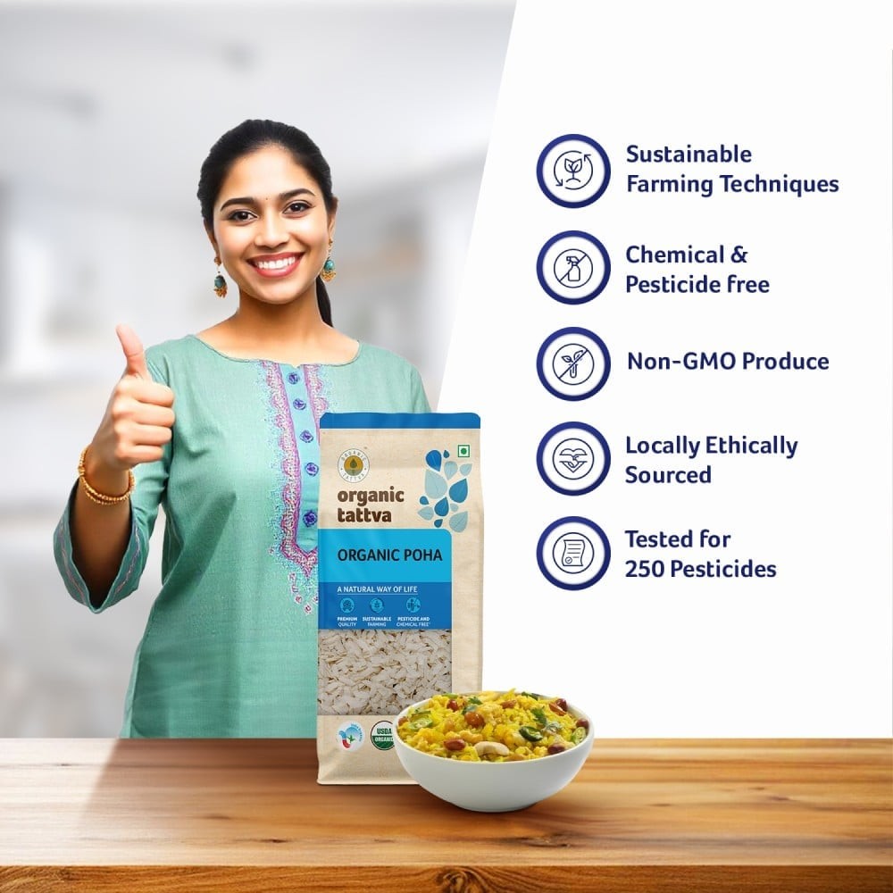 Organic Tattva Organic White Poha