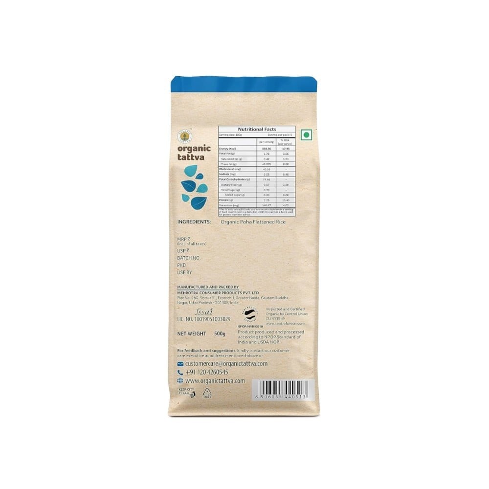 Organic Tattva Organic White Poha