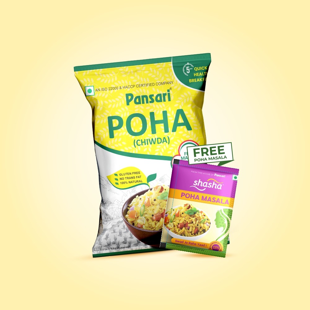 Pansari Thick Poha - Free Poha Masala Inside