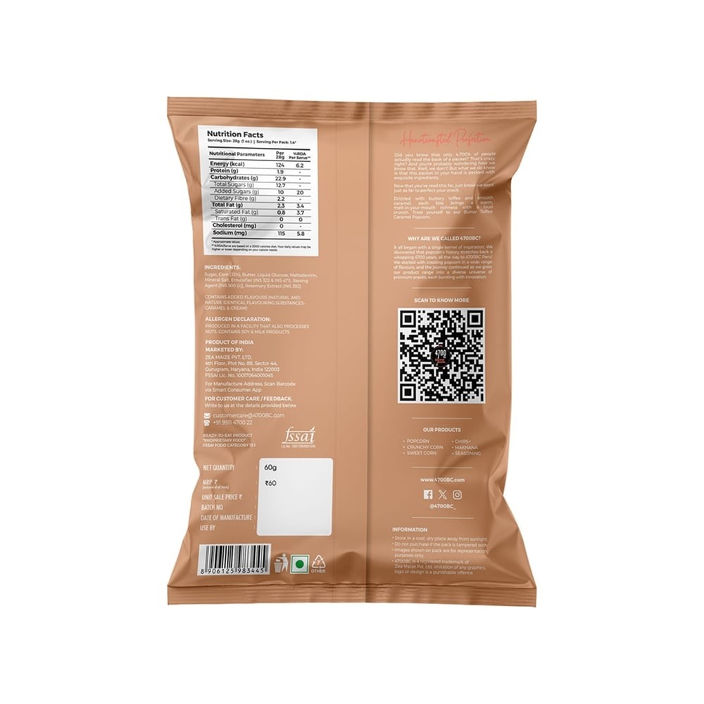 4700BC Butter Toffee Caramel Popcorn