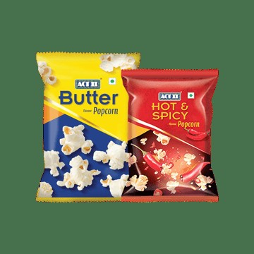 Act II Butter Popcorn - Ready to Eat +  Hot & Spicy Popcorn Combo