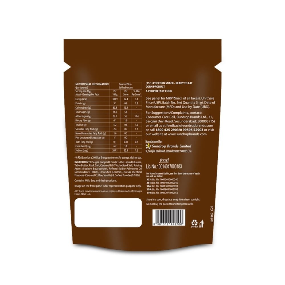 Act II Caramel Bliss Coffee Popcorn