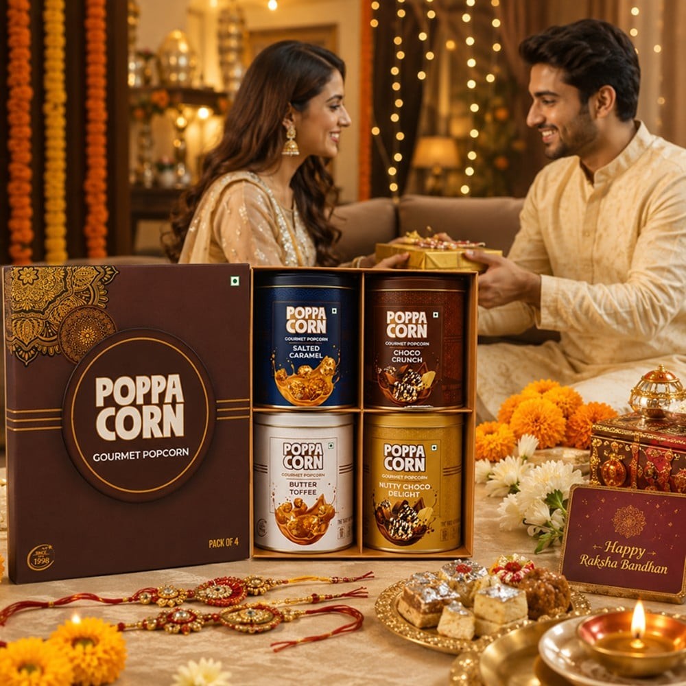 Poppacorn Gourmet Popcorn 4 Flavors Gift Box