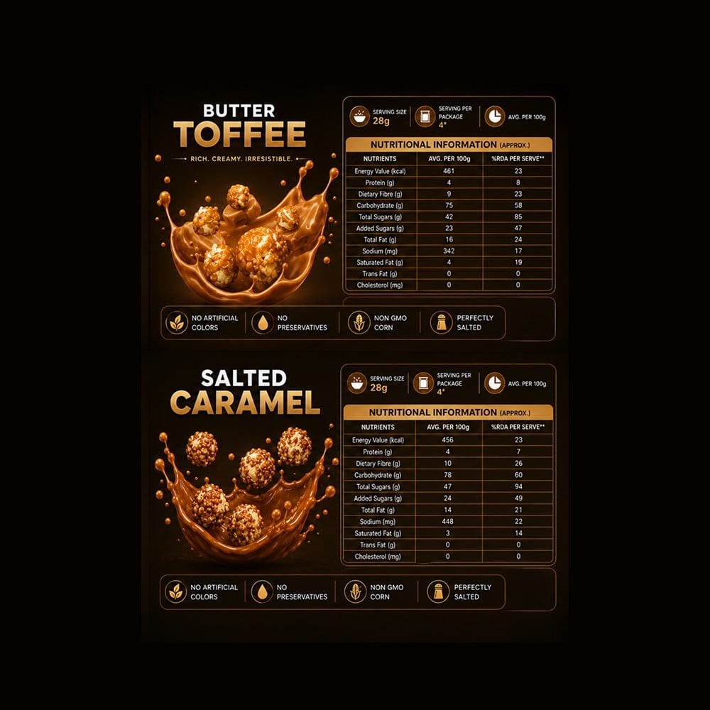 Poppacorn Gourmet Popcorn 4 Flavors Gift Box