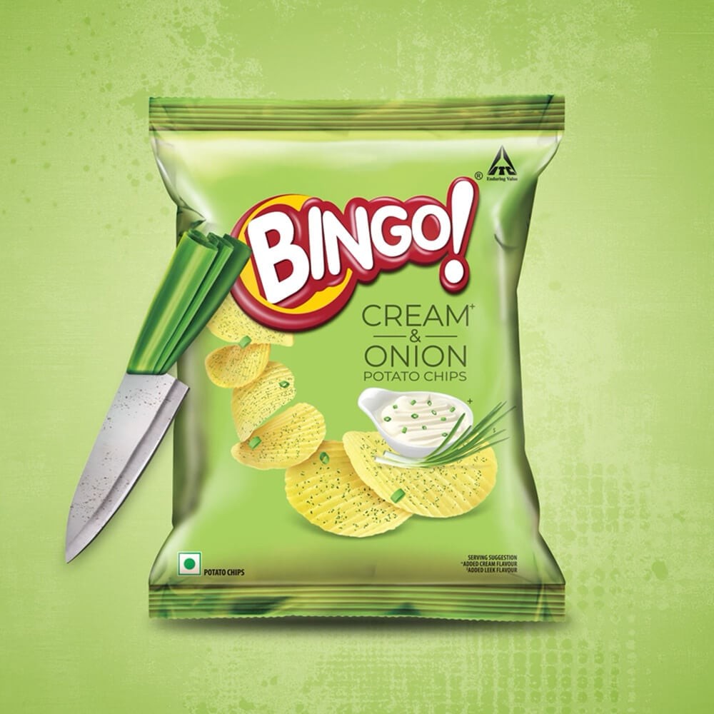 Bingo Cream & Onion Potato Chips
