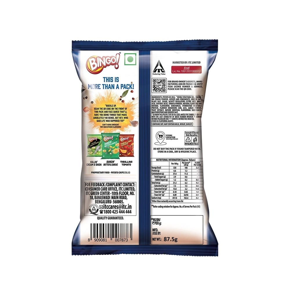 Bingo Masala Massacre Potato Chips