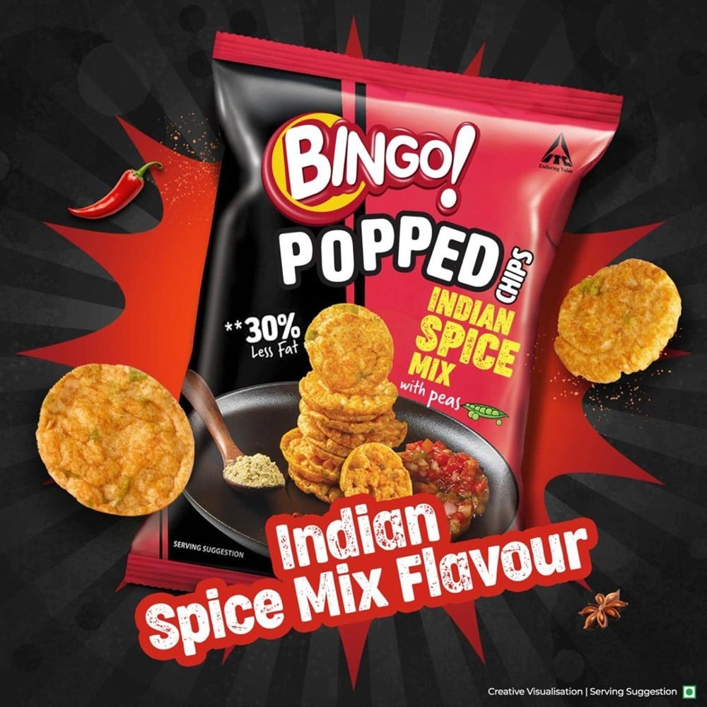 Bingo Popped Indian Spice Mix Potato Chips