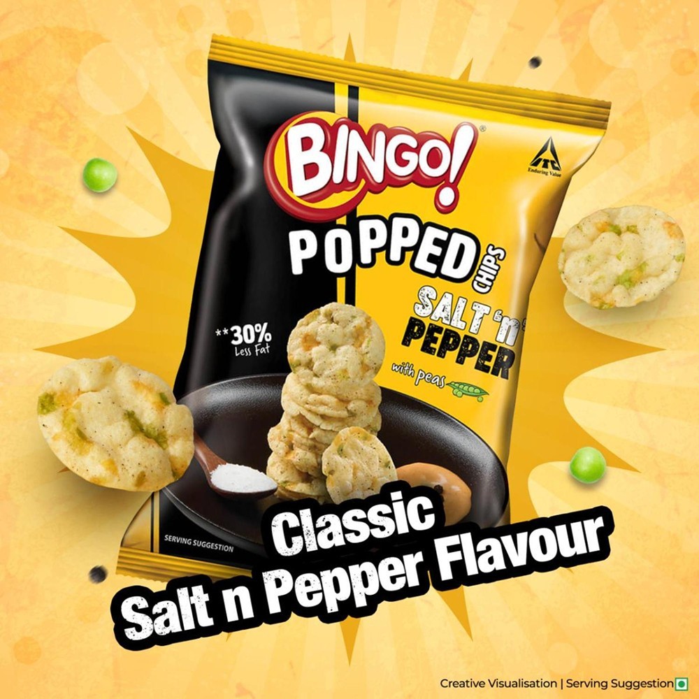 Bingo Popped Salt n Pepper Potato Chips