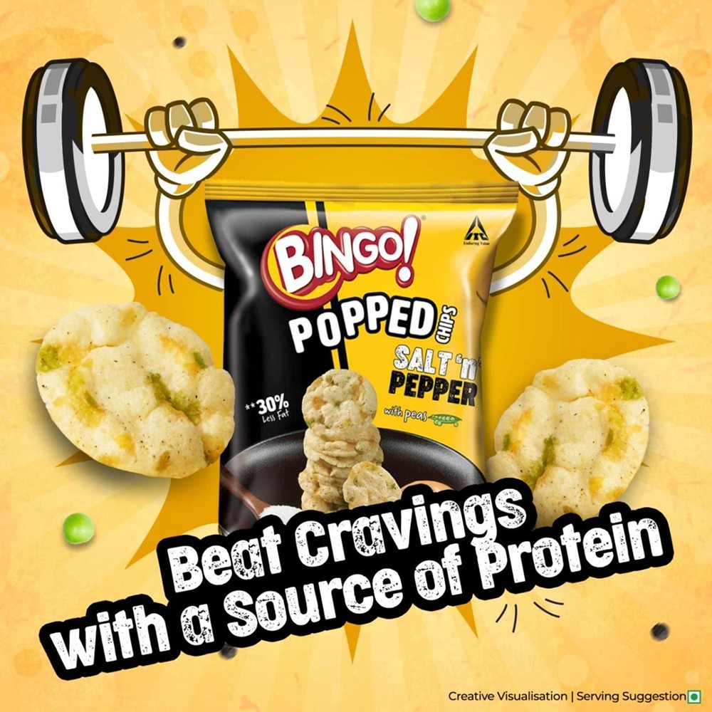 Bingo Popped Salt n Pepper Potato Chips