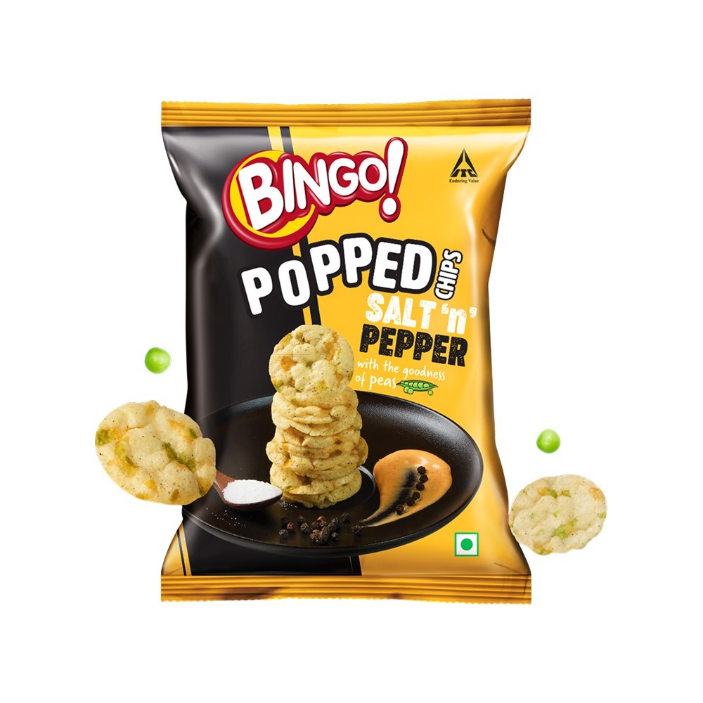 Bingo Popped Salt n Pepper Potato Chips