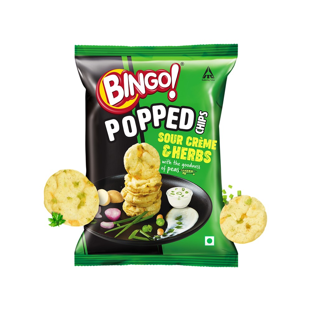 Bingo Popped Sour Cream & Herbs Potato Chips