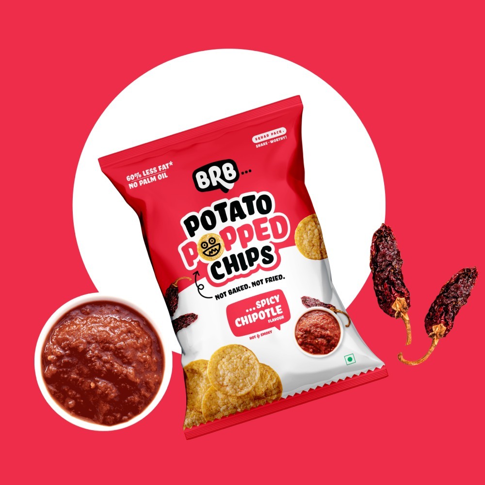BRB Potato Popped Chips (Spicy Chipotle Flavour)