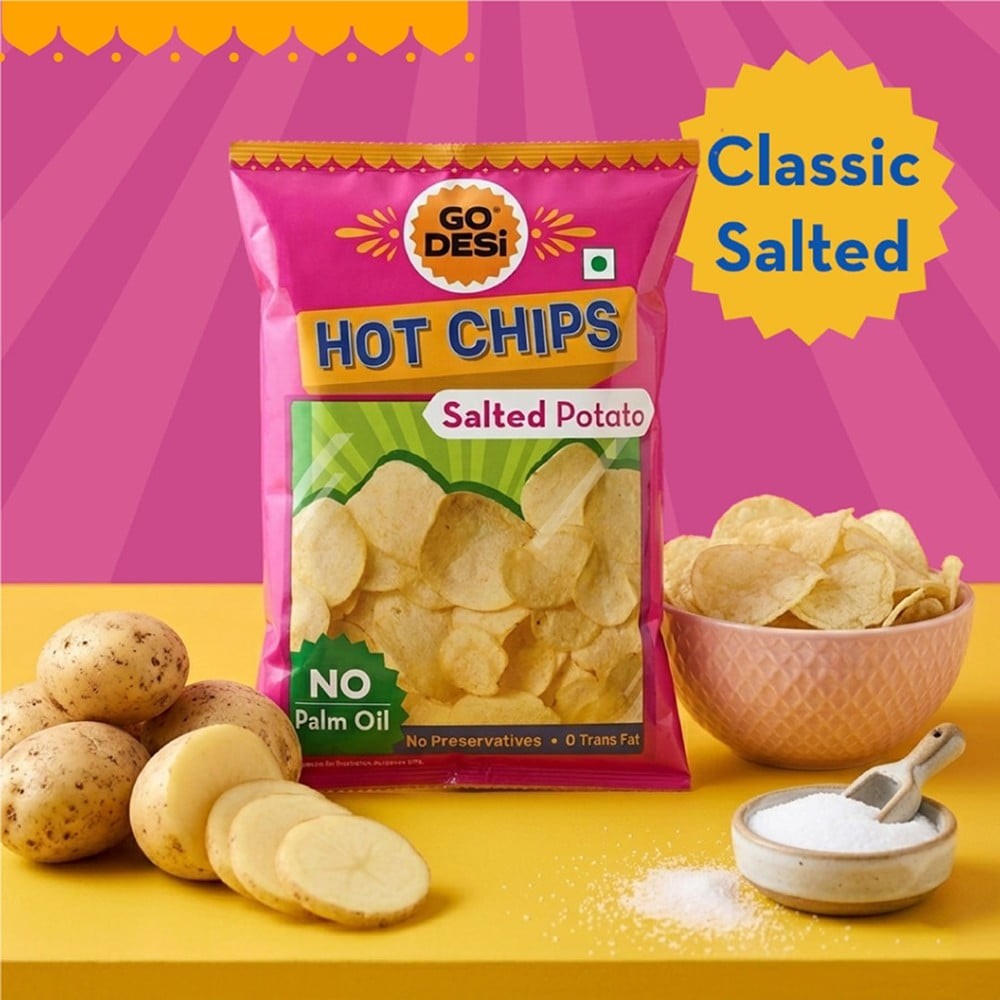 GO DESi Hot Salted Potato Chips