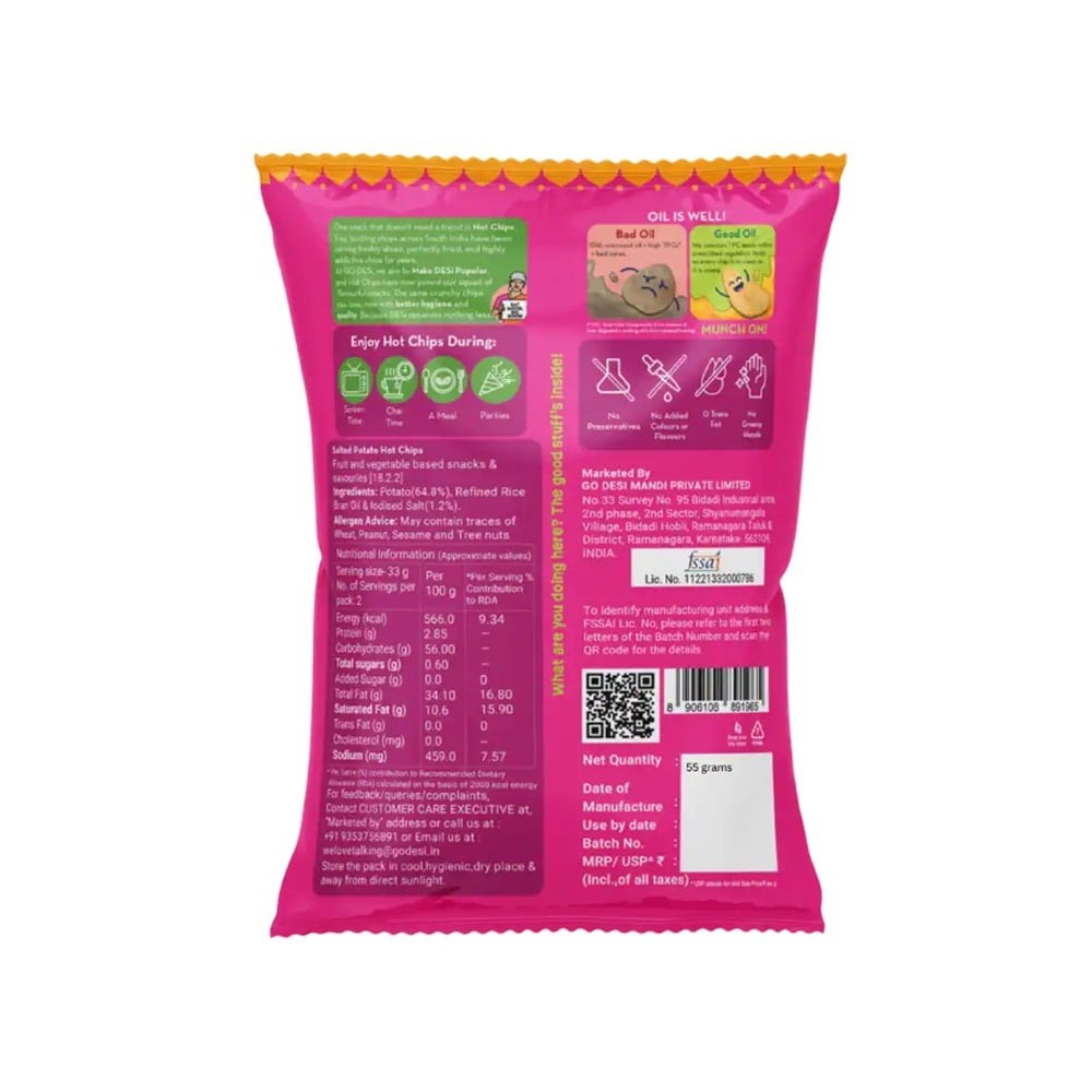 GO DESi Hot Salted Potato Chips