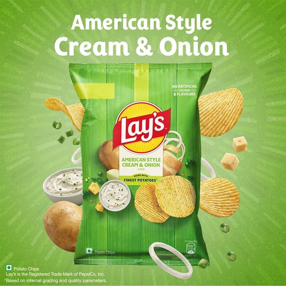 Lay's American Style Cream & Onion Flavour Potato Chips