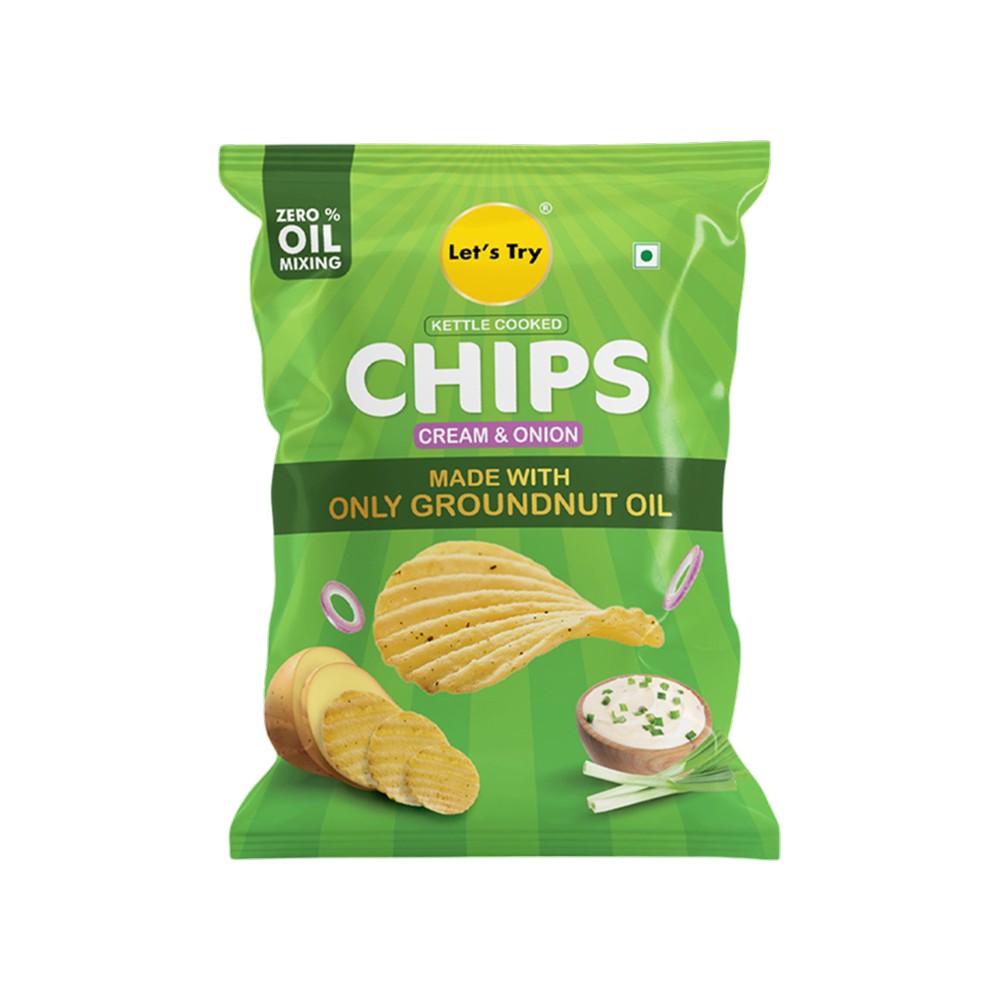 Let's Try Cream & Onion Chips