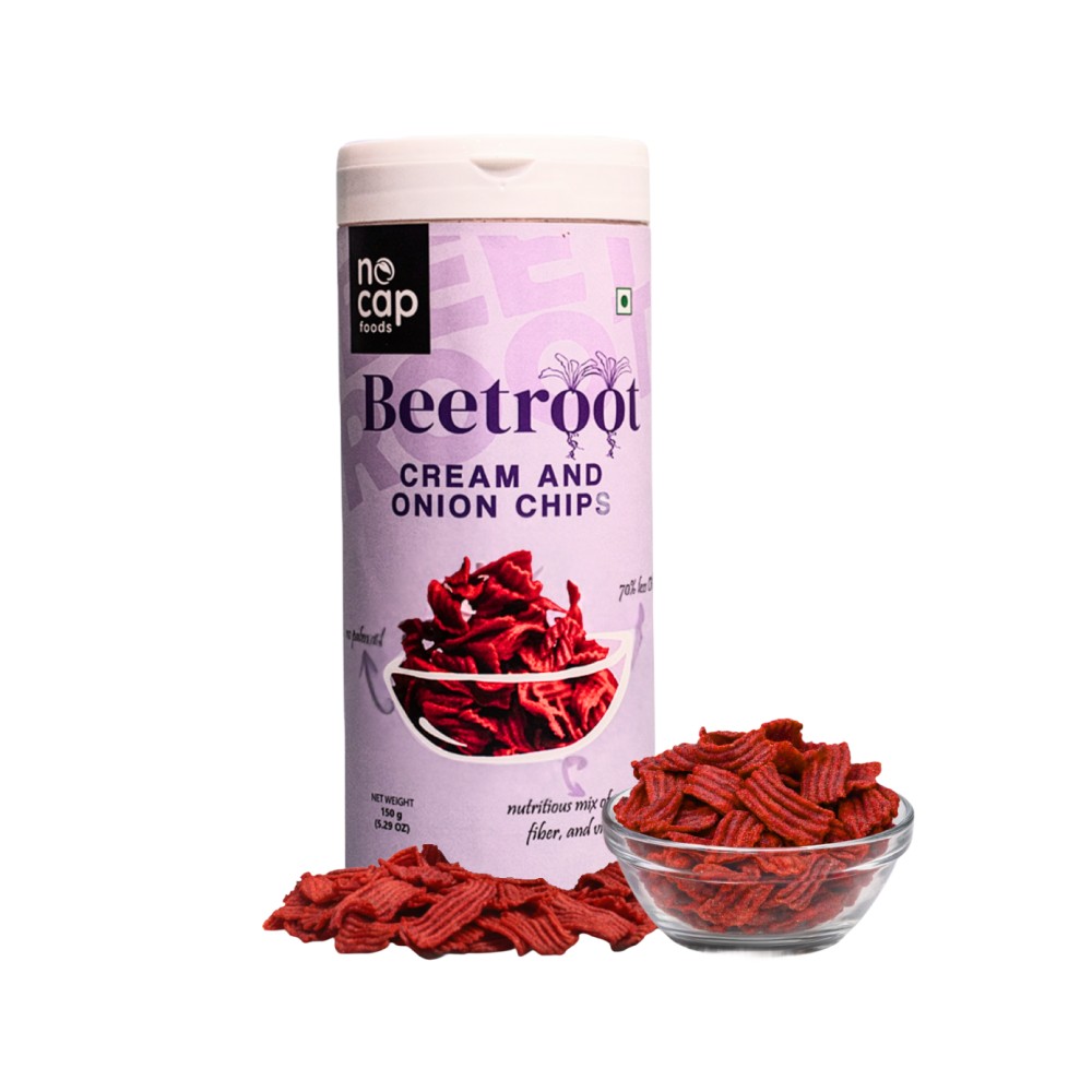 Nocap Foods Beetroot Cream & Onion Chips