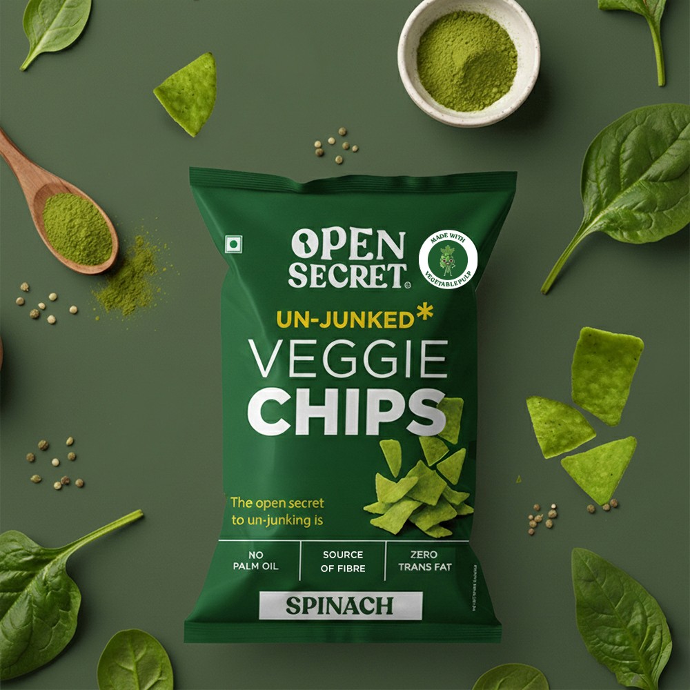 Open Secret Spinach Healthy Veggie Chips