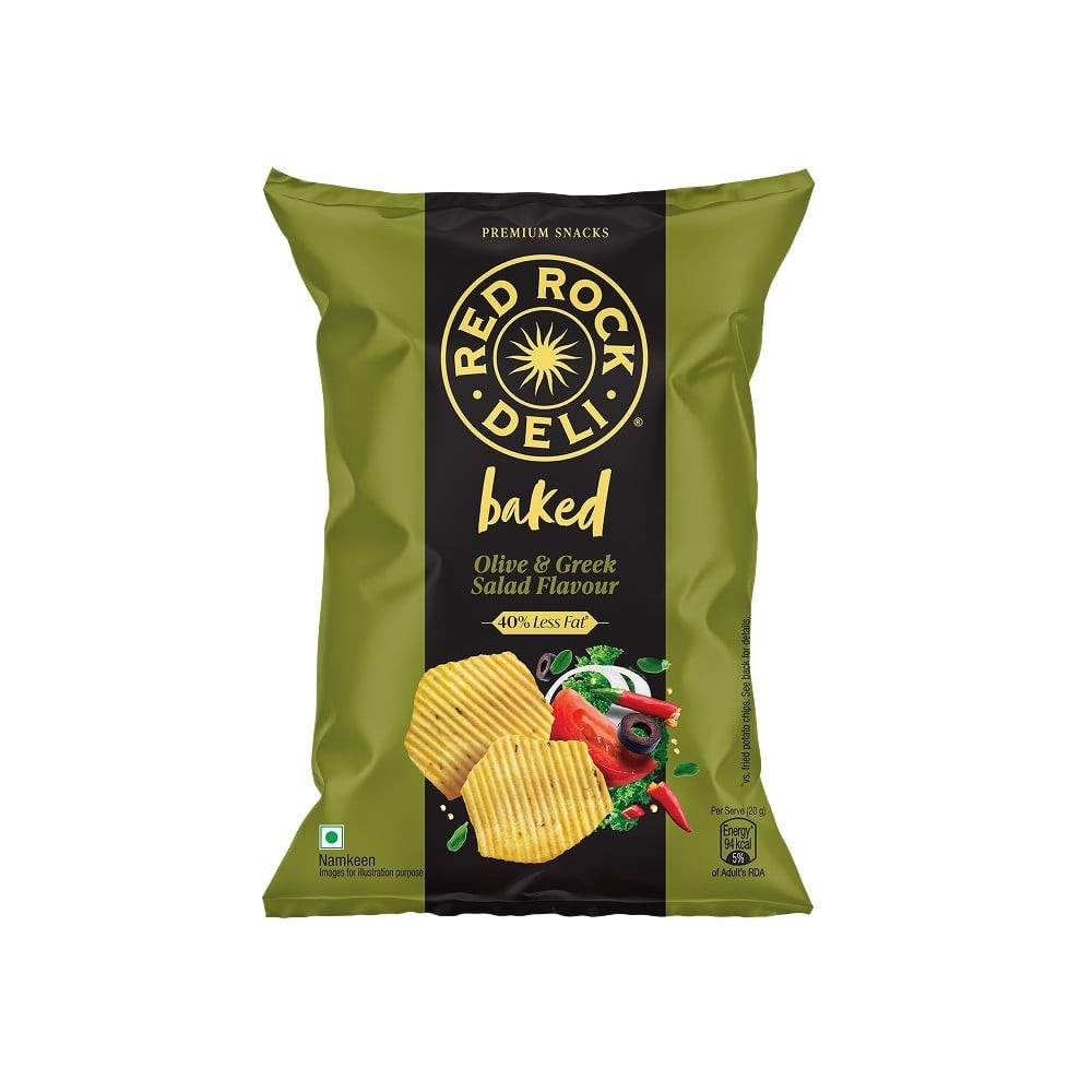Red Rock Deli Baked Chips (Greek Salad) 40% Less Fat Snacks