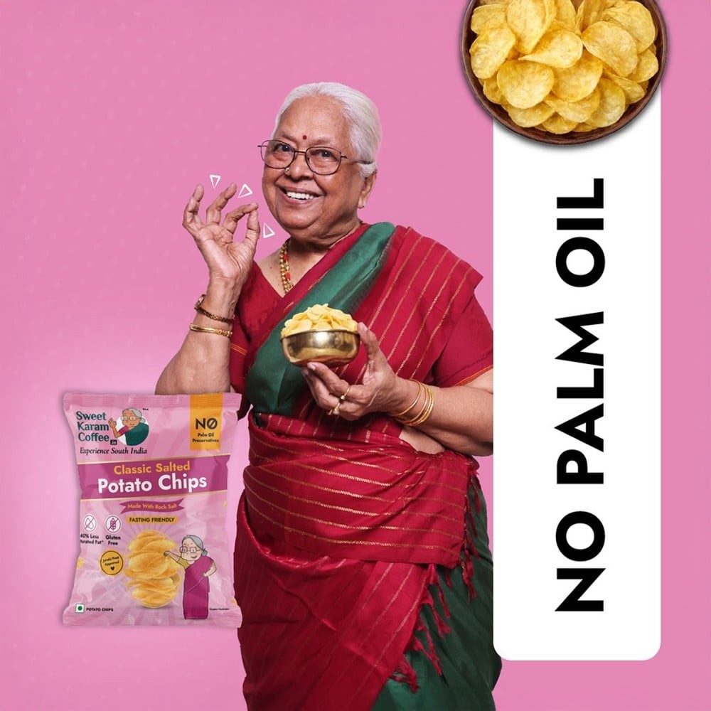 Sweet Karam Coffee Rock Salt Potato Chips +  Nendran Banana Chips Combo